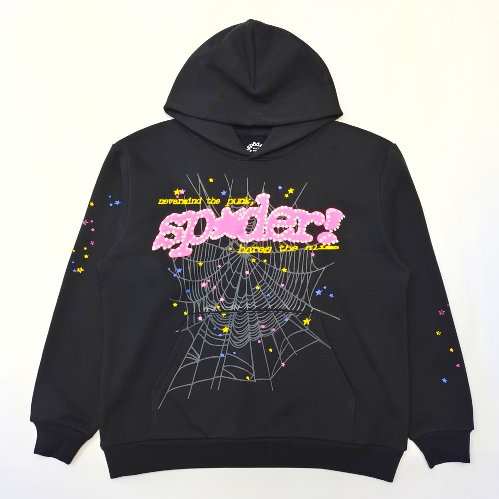 Sp5der Black V2 hoodie